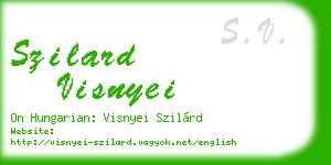 szilard visnyei business card
