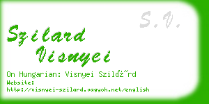 szilard visnyei business card